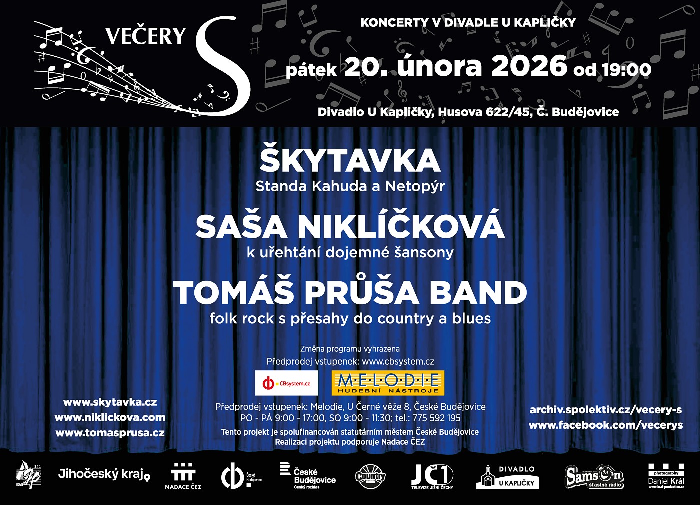 Večery S - Škytavka, Saša Niklíčková a Tomáš Průša band